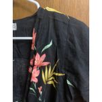 XIX PALMS Honolulu Hawaii Womens Black Floral Tie Front Short Sleeve Top Size M Size M Photo 4