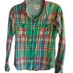 Passport S Pastel Aqua Red Plaid Cotton Top Pink Size undefined Photo 0