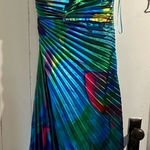 Akira NWT Multicolor One-Shoulder Pleated Dress Photo 0