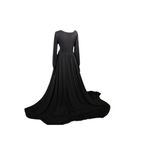 Black Long Sleeve Maternity Photoshoot Gown – Size 2XL, Gothic/Witchy Look Photo 7