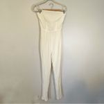 Reformation Winona Off-White Rayon Nylon Blend Strappy Jumpsuit Open Back 4 Photo 4