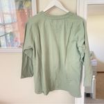 LAKE Crewneck Pullover Relaxed Tunic Sweatshirt in Sage Green Size Large Photo 4