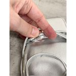 Caslon  Sandals Size 9 Silver Leather Paola Open Square Toe Wedges Photo 6