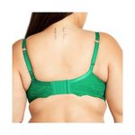City Chic Allure Push Up Satin Padded Underwire Boudoir Sexy Bra Size 42C Green Photo 1