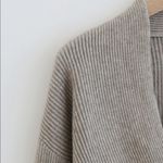 Chicwish Ribbed Flare Sleeves Wrap Knit Top in Sand Photo 4