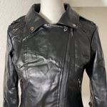 Women’s Black Faux Leather Jacket XL Lil Peep NWT Black Photo 2
