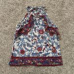 J.Crew Point Sur white, blue & red paisley tank top size 4 Photo 5