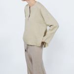 ZARA  Linen Button Up Top Photo 6