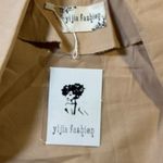 Yijia Fashion Women Beige Single Button Long Sleeve Blazer Jacket Medium Tan Photo 4