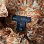 HOUSE OF HARLOW 1960 Paisley Ruffle Mock Neck Mini Dress Semi Sheer Lined Size 6 Photo 7