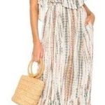 Free People  strapless multicolored cream green brown romper playsuit jumper Photo 0