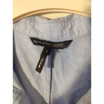 RTR Marissa Webb Emmerson Blue Long Sleeve Tie Waist Shirt Mini Dress Size Large Photo 4