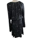 Gap Flowy Long Sleeve Mini Dress – Black & White Dotted, Size Medium Photo 1