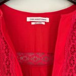 Isabel Marant  Etoile Red Square Neck Ruffle Short Sleeve Blouse 38 US 6 Photo 2