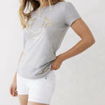 True Religion  Gray and Gold Short Sleeve Tee Photo 0