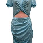 NWT Acelitt women’s front cutout sky blue mini dress size s Photo 0