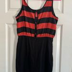 Forever 21 Vintage Y2K  Striped Bandage Skirt Dress summer red black Large Photo 1