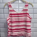 Lush Clothing Lush | Hot Pink & White Striped Sleeveless Cropped Blouse | Size Small Photo 7