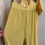 Alamour The Label Solange Yellow Sequin Halter Jumpsuit Style NM2154 Size XL Photo 7