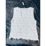 Madewell NWOT  Smocked Boatneck Tank Eyelet White‎ Cotton Linen Causal Photo 2