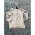 NWT! Noracora Gray White Wink Beauty Long Sleeve Zip Neck Top Medium Gray Photo 1