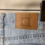 DDAM Women's 24 Denim Cut Off Shorts Blue Pattern Ethically USA Made Cotton Photo 4