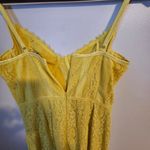 Urban Outfitters Dress Mini Layla Lace Corset UO Cocktail Yellow Chartreuse Photo 8