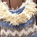 Handknit 🧶 fringe embellished tank top sweater Size undefined Photo 2