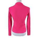 Generation Love  Hot Pink Ribbed Knit Wool Blend Henley Sweater Small Photo 2