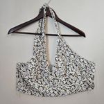 Abound  Floral Halter Top Daisy Print V-Neck Casual Neutral Size 2X Plus Feminine Photo 0