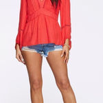 Jessica Simpson ✨Jessica Simpsons Briar Sz Medium Blouse in Hibiscus Red✨ Photo 0