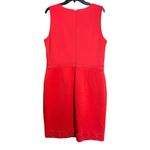 Worthington  Sheath Dress Womens 16 Red Grommet Stretch Zippered Back Sleeveless Photo 3