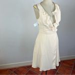 Fame and Partners  Cream Ruffle Wrap Dress Photo 1