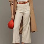 Maeve NWT Collette Cropped Linen Wide Leg Off-White Pants | 29 Photo 0