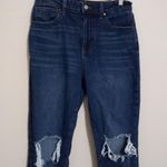 No Boundaries NoBo 11 29x28 High Rise Dark Wash Distressed Jeans Photo 5