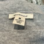 Westbound 3/$15  grey knotted front sweater Photo 4