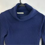 Alice + Olivia Blue Wool/Cashmere Midi Sweater Turtleneck Sheath Dress Size XS Photo 5