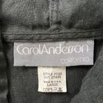 Vintage 1990s Carol Anderson California Linen Sleeveless Hoodie Dress Large Black Photo 3