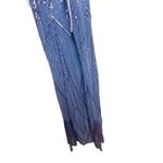 Lulus Flawless Glow Periwinkle Iridescent Sequin Lace-Up Maxi Dress Sz. S Photo 8