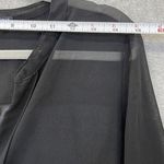 Brandy Melville Women's Button Down Blouse Long Sleeve Solid Black Sheer One Siz Photo 7