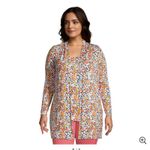 Lands' End Lands' End Womens L Lightweight Jersey Knit Cardigan Coverup Stretchy Floral Photo 10