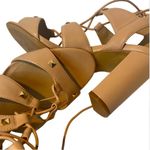 Vince Camuto Women's Meadow Lace Up Sandal Block Heel Studded Beige Photo 3