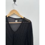 Jordan Taylor  Sheer Black Tunic Swim Cover-Up V-Neck Bell Sleeve Size S Beach Photo 3