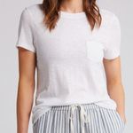 Caslon White  Core Slub
Crewneck sheer pocket  T-shirt Photo 0