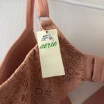 Aerie Womens Eyelet Lace Peach Wireless Bra Adjustable Straps Size 36D NWT Photo 6
