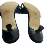 Marc Fisher Women’s 8.5 NWOT Denim Slide Kitten Heel Crisscross Strap Sandals Photo 4