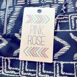 Pink Rose Black and White Geometric Patterned Top Photo 5