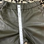 A New Day Olive Green Vegan Faux Leather Pants M Photo 4