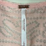 Free People  Shibori Burnout Ombre Shirt Womens L Orange Beaded Tribal Hippie Photo 5