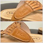Taos Caramel Brown Leather Slip On Two Hook Loop Straps Wonderful Sandals 9 Photo 10
